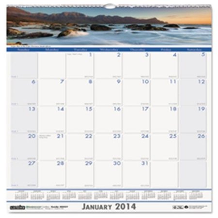 HOUSE OF DOOLITTLE House of Doolittle HOD328 Coastlines Monthly Wall Calendar HOD328